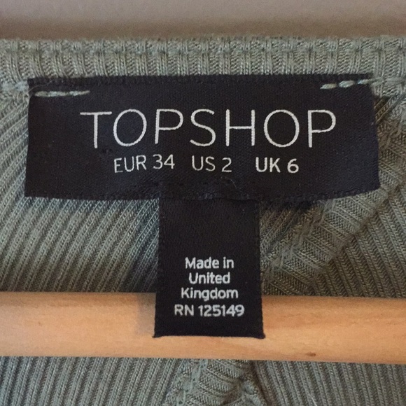 Topshop Dress in Sage Green - Picture 3 of 3